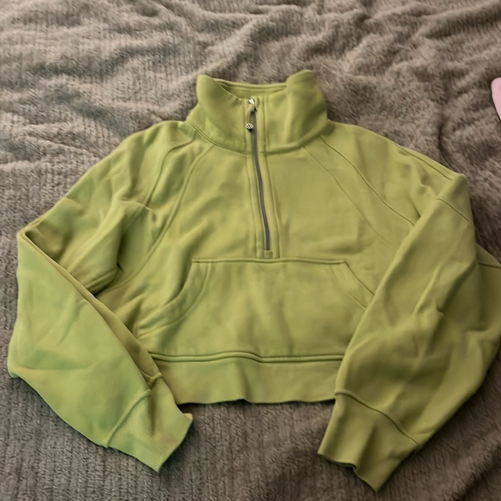 Lululemon half zip funnel neck scuba wasabi XS/S
